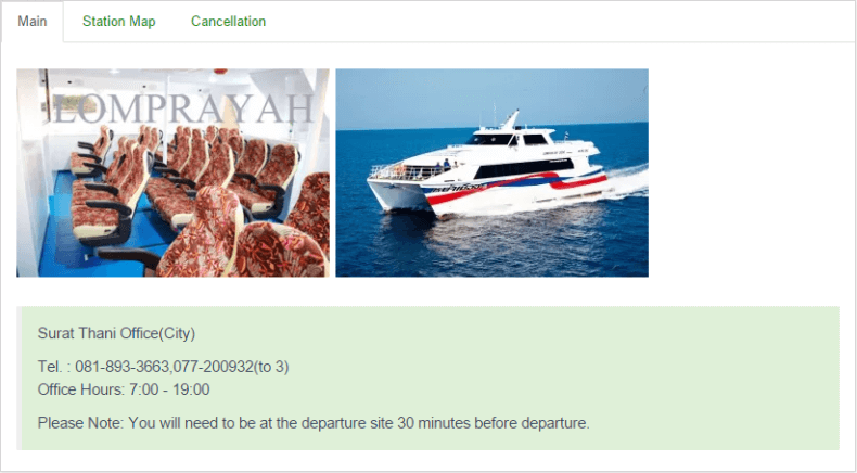 Buy train, ferry, bus ticket in Thailand